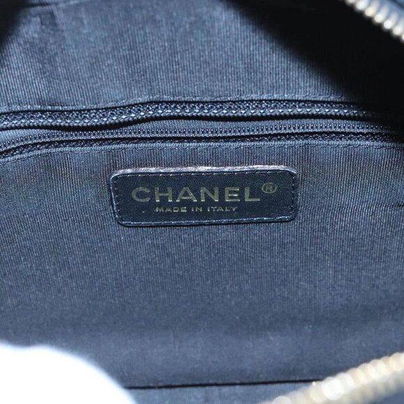 CHANEL Matelasse Hand Bag Grained Calf Skin Black CC Auth - Picture 14 of 16